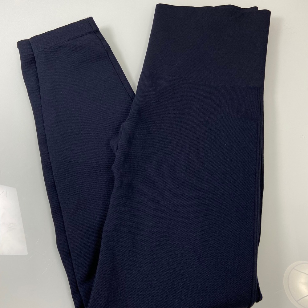 SPANX Women's Large Navy‎ Blue Seamless High Waist Leggings Shapewear Athleisure